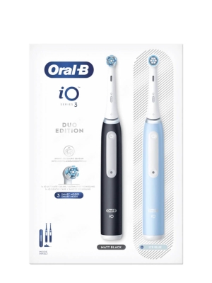 Oral b io serie 3 duo matt black ice blue 2 unidades