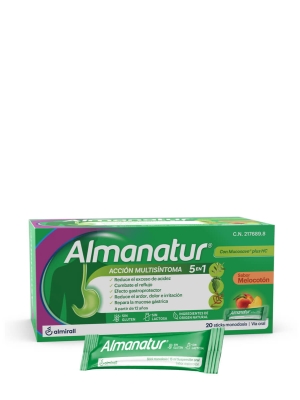 Almirall almanatur sabor melocotón 20 sticks