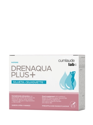 Cumlaude lab drenaqua plus+ sabor piña mango 14 sticks