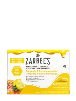 Zarbee's Garganta & Extra Inmunidad miel y limón 24 pastillas para chupar