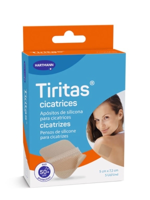 Hartmann tiritas apositos de silicona para cicatrices 5cm x7.2cm 5 unidades