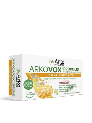 Arkopharma arkovox propólis + vitamina c con miel y limón 20 comprimidos