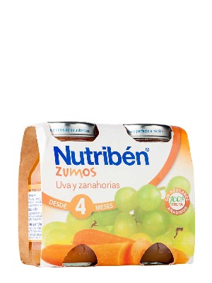 Nutriben zumo uva y zanahorias 130 ml 2 unidades bipack