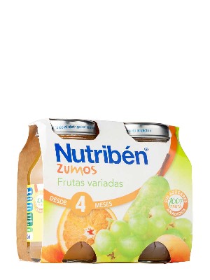 Nutriben zumo frutas variadas 130 ml 2 unidades bipack