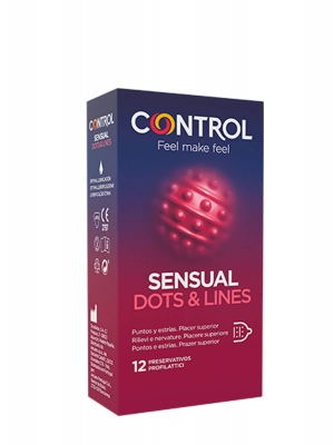 Control sensual dots & lines 12 unidades