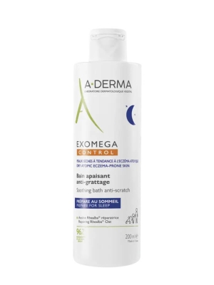 A-derma exomega control baño calmante antipicor noche 200ml