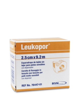 Leukopor esparadrapo tejido 2.5cm x 9.2m