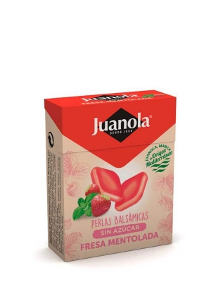 Juanola perlas balsámicas sabor fresa mentolada 25 gr
