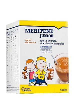 Meritene junior  chocolate 30 gr 15 unidades