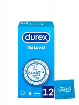 Durex natural the classic condom 12 preservativos