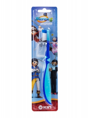 Cepillo dental infantil kin super 4 de playmobil