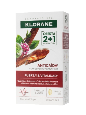 Klorane trio keratincaps 3 meses, tratamiento de 3 meses