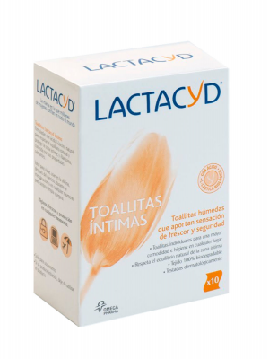 Lactacyd intimo toallitas 10 undidades