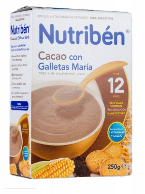 Nutribén cacao con galletas maría 250g