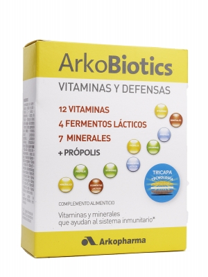 Vitaminas y defensas arkoprobiotic adultos, 30 cápsulas
