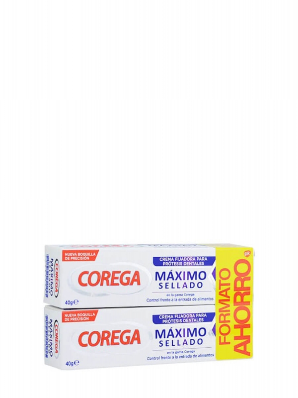 Corega duplo máximo sellado crema fijadora 2x40ml