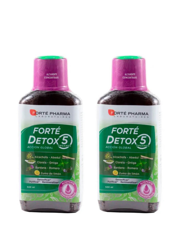 Forte pharma duplo forte detox 5 órganos 2x500ml