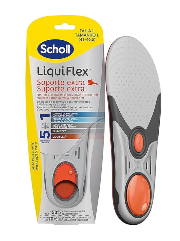 Dr scholl liquiflex plantillas soporte extra talla l 1 par