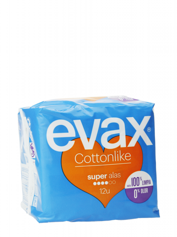 Evax cottonlike super con alas 12 unidades