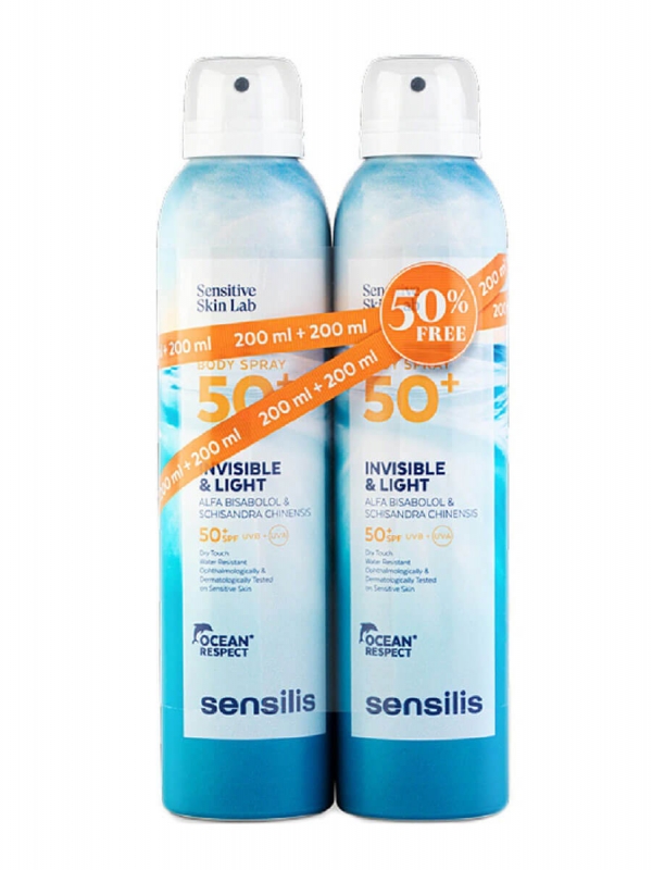 Sensilis duplo fotoprotector body spray invisible spf50+ 200ml