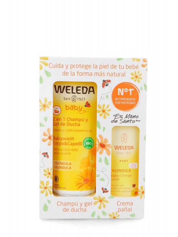 Weleda pack champu+crema pañal calendula