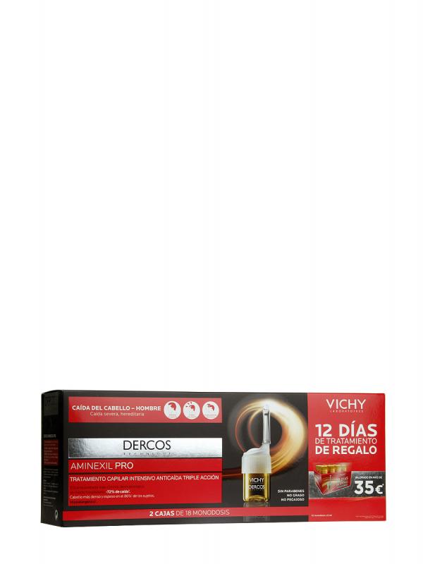 Dercos aminexil pro vichy pack 2 u hombre + 12 días tratamiento gratis