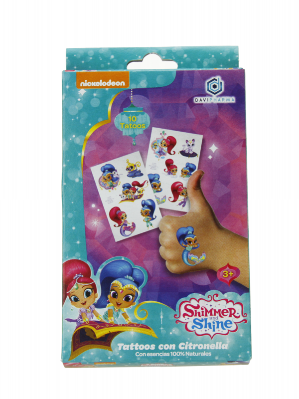 Tatuajes con citronela shimmer y shine con 10 unidades