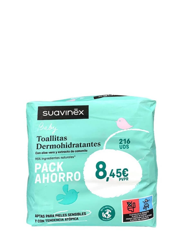 Suavinex pack toallitas dermohidratantes 216 unidades