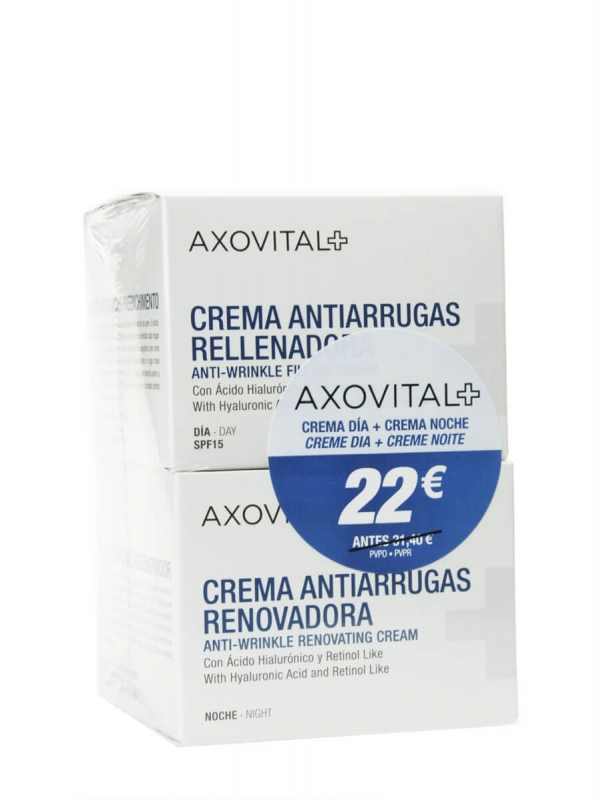 Axovital pack crema rellenadora día y noche