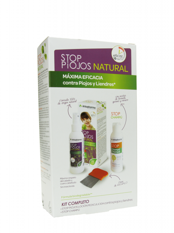 Kit completo stop piojos natural loción y champú