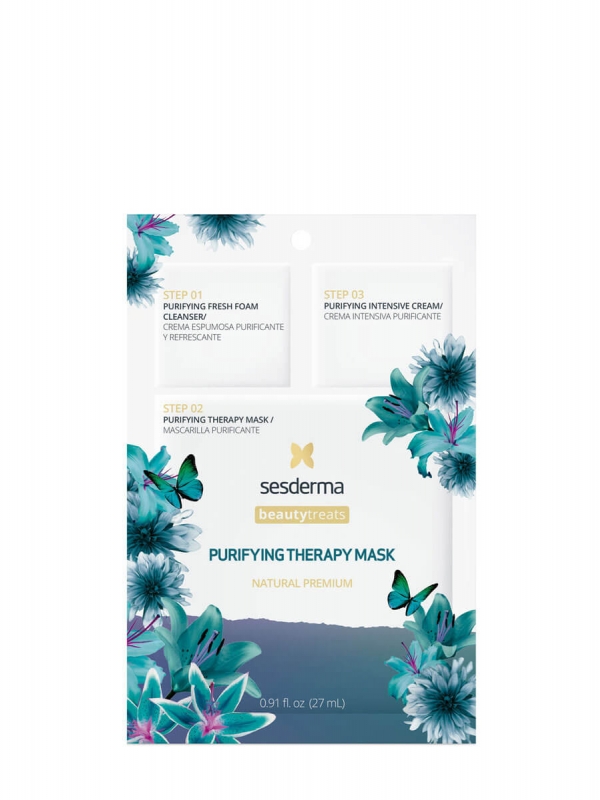 Sesderma purifying mascarilla facial 3 pasos 1 sobre 27ml