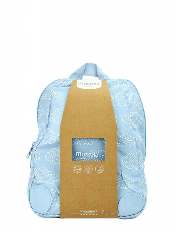 Mustela mochila gris vuelta al cole