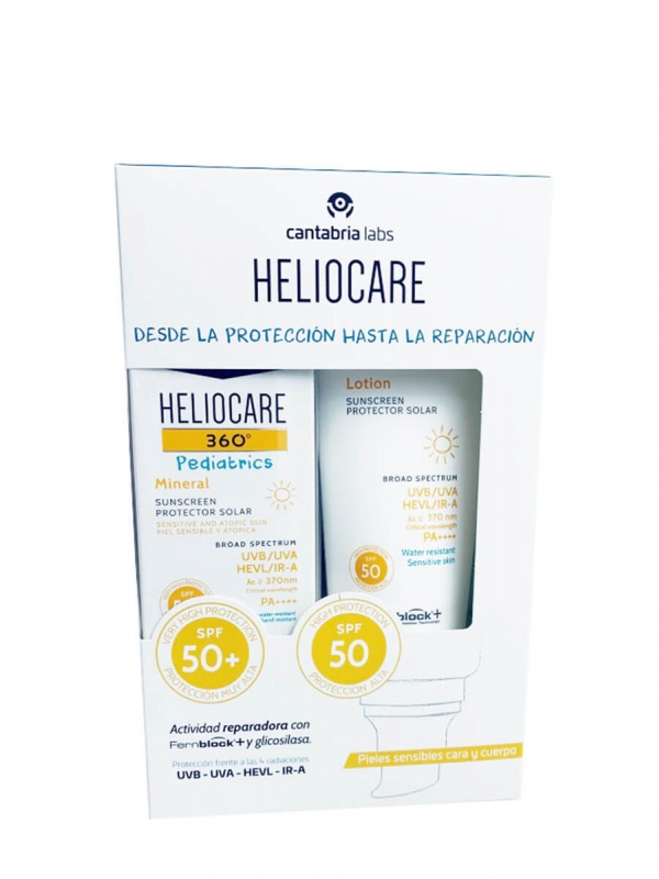 Heliocare 360º pediatrics pack lotion 200ml +mineral 50 ml
