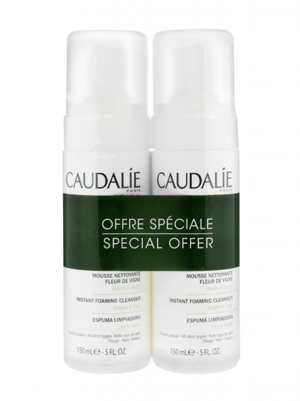 Caudalie duplo espuma limpiadora 2x150ml