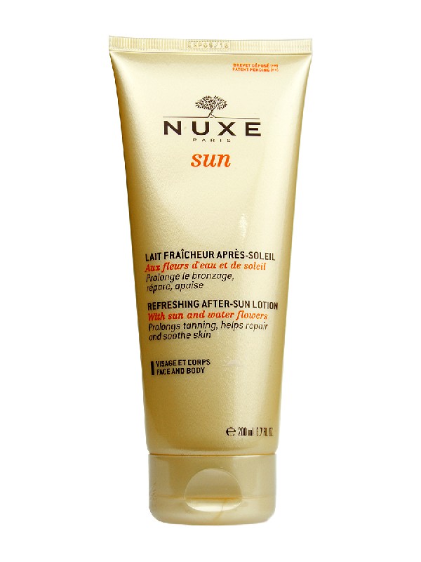 Leche refrescante para después del sol nuxe 200ml.