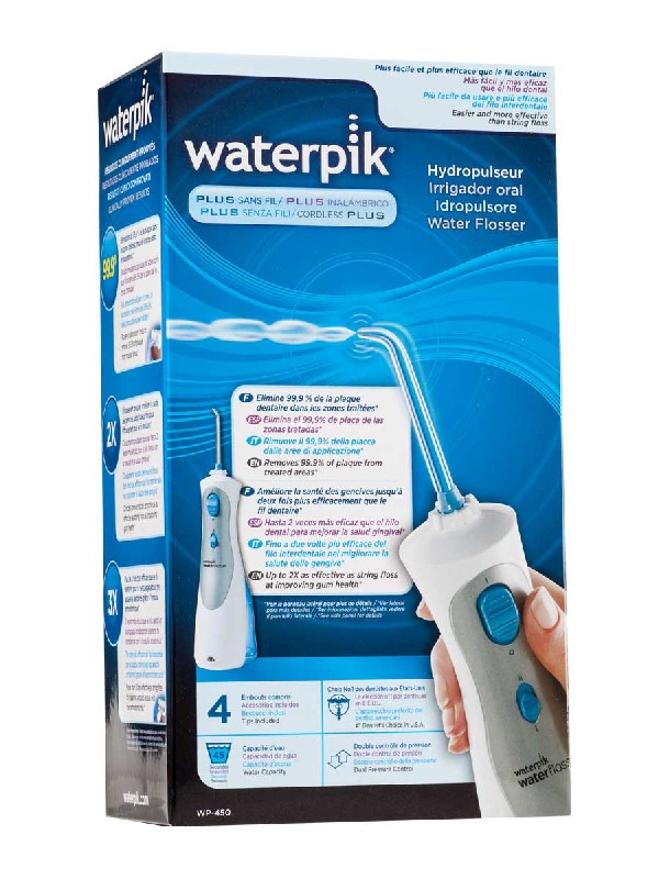 Waterpik wp-450 irrigador bucal eléctrico inalámbrico