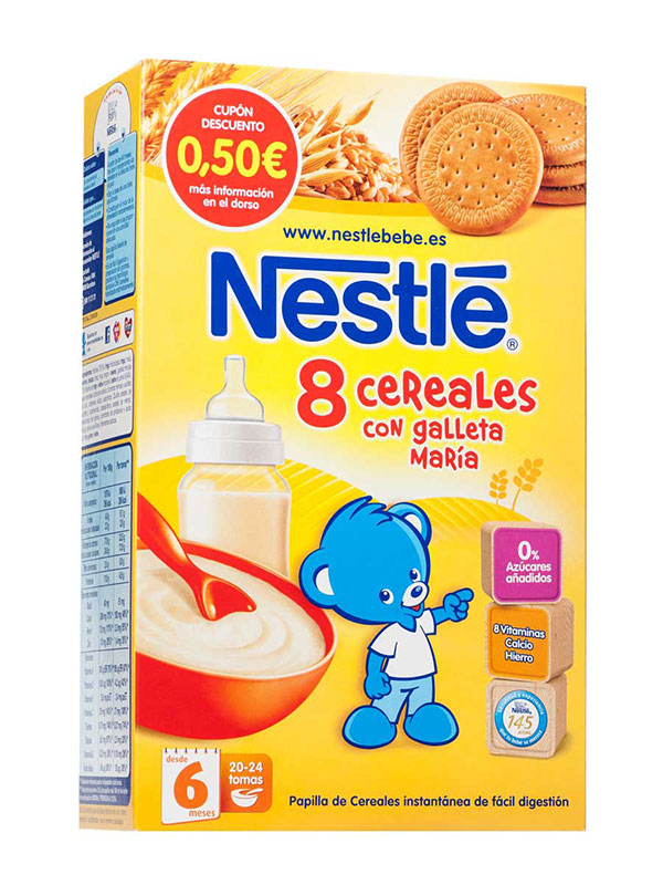 Nestle papilla 8 cereales galleta maria 600 gr
