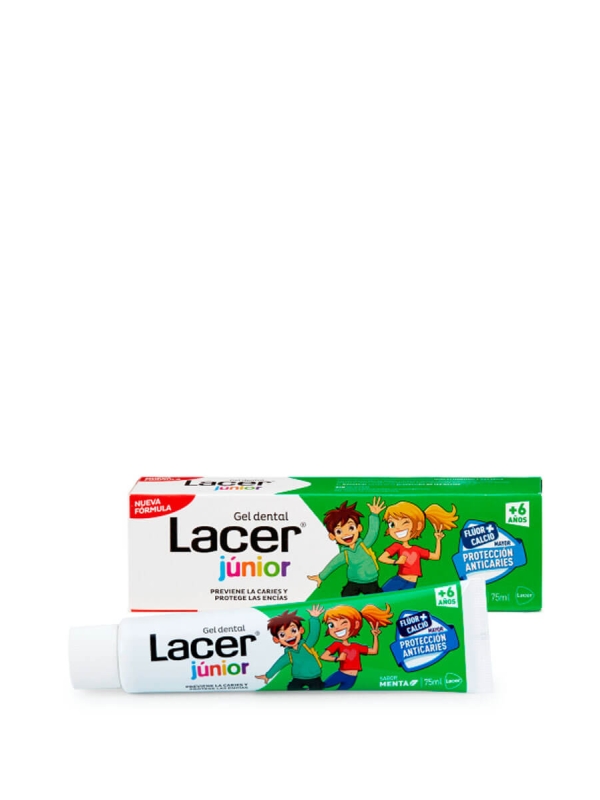 Lacer gel dental junior menta 75 ml