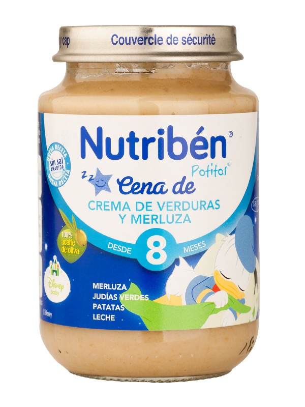 Nutriben cena crema verduras y merluza