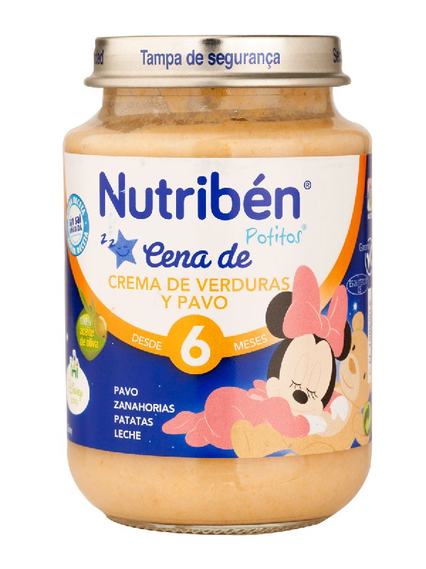 Nutriben cena crema verduras y pavo