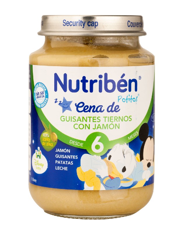 Nutriben cena guisantes con jamon 200gr