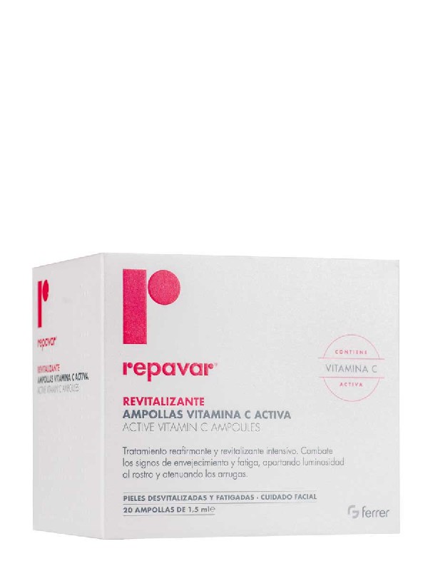 Repavar revitalizante 20 ampollas vitamina c