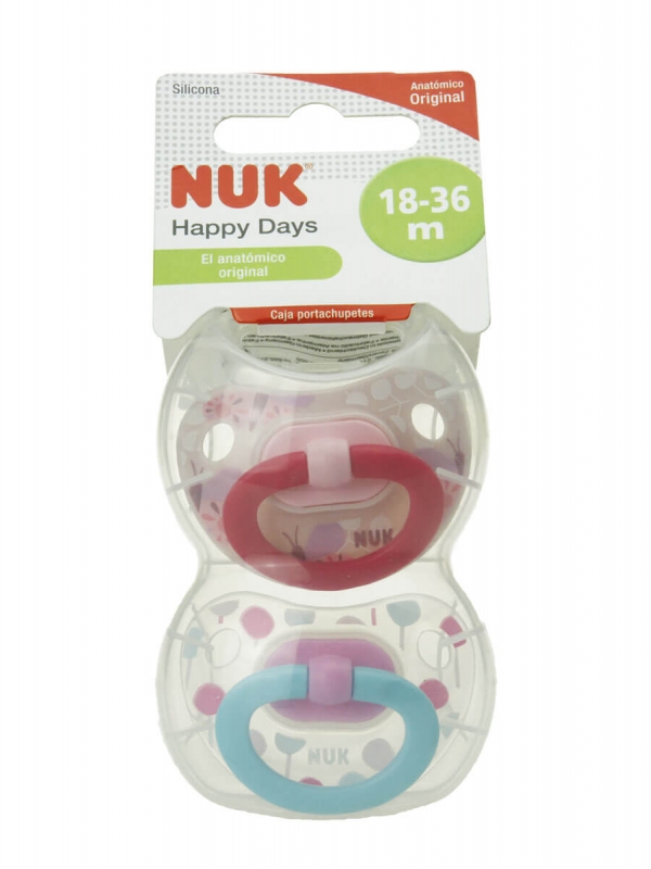 Nuk chupete  anatómico silicona 18-36m 2 unidades