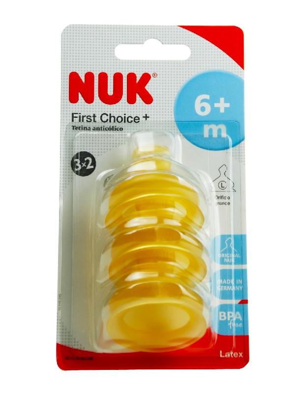 Nuk tetina latex anticolico 3 unidades