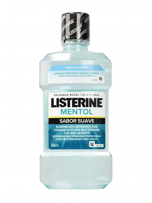 Listerine mentol sabor suave 500ml