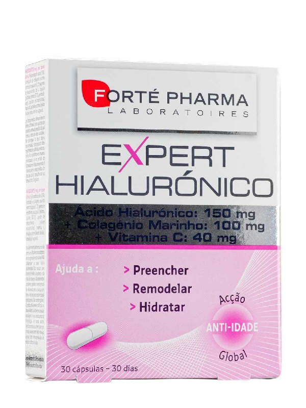 Forte pharma expert hialurónico+colágeno 30 cápsulas