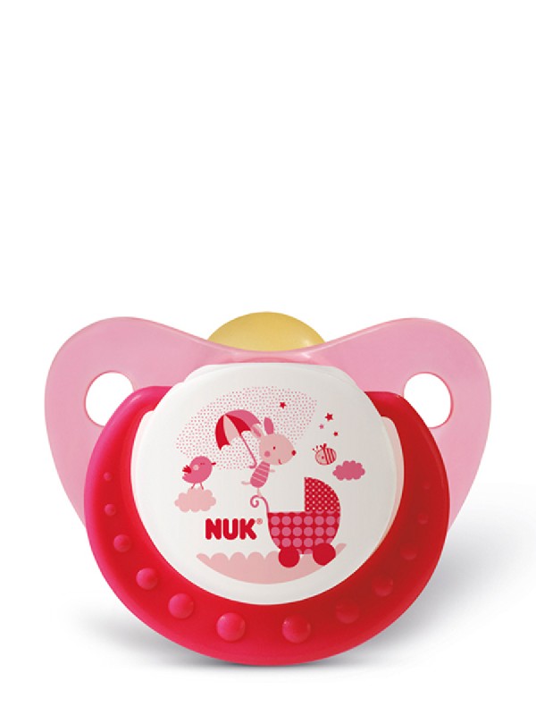 Nuk chupete de látex cotton party rosa t1