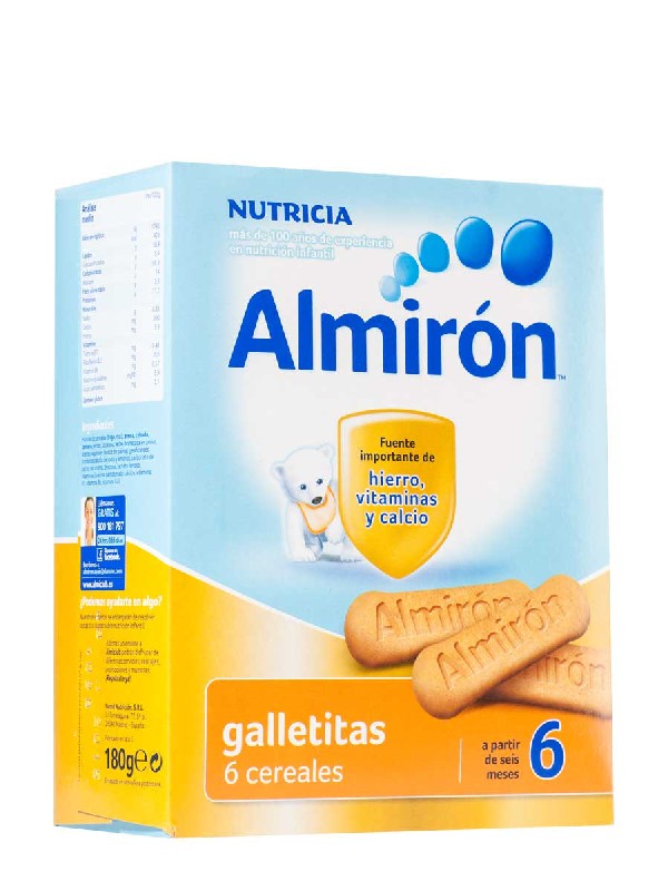 Galletitas almirón 6 cerealees 180 gramos, desde los 6 meses
