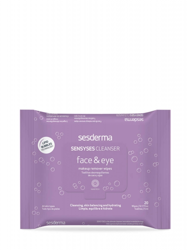 Sesderma sensyses cleanser face & eyes toallitas 20 unidades