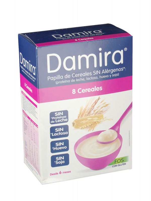 Damira papilla 8 cereales fos 600 g